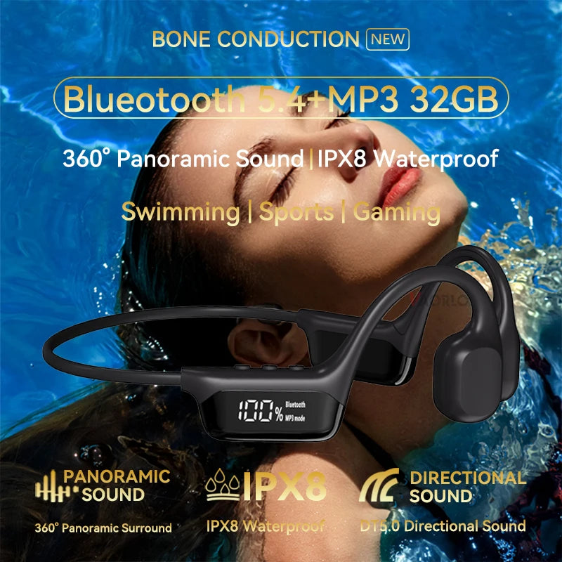 Xiaomi IPX8 Waterproof Swimming Bone Conduction Wireless Headphone Bluetooth 32GB MP3 Player Hifi Bass Music Sports Earphones