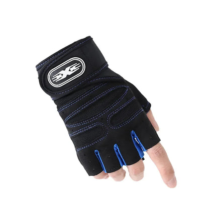 Gym Fitness Heavyweight Training Gloves Men Women Body Building Half Finger Non-Slip Gloves Wrist Support Weightlifting Sports