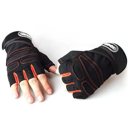 Gym Fitness Heavyweight Training Gloves Men Women Body Building Half Finger Non-Slip Gloves Wrist Support Weightlifting Sports