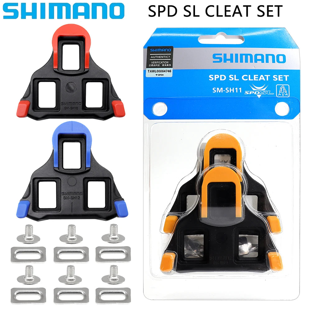 SPD-SL SH10 SH11 SH12 Road Bike Pedal Cleats 0/6/2 Degree Self-locking Pedals Cleats for R540 R550 R8000 Bicycle Parts