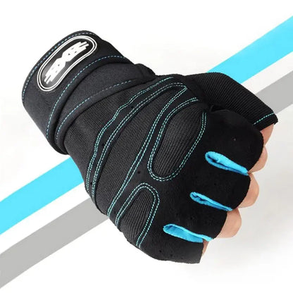 Gym Fitness Heavyweight Training Gloves Men Women Body Building Half Finger Non-Slip Gloves Wrist Support Weightlifting Sports